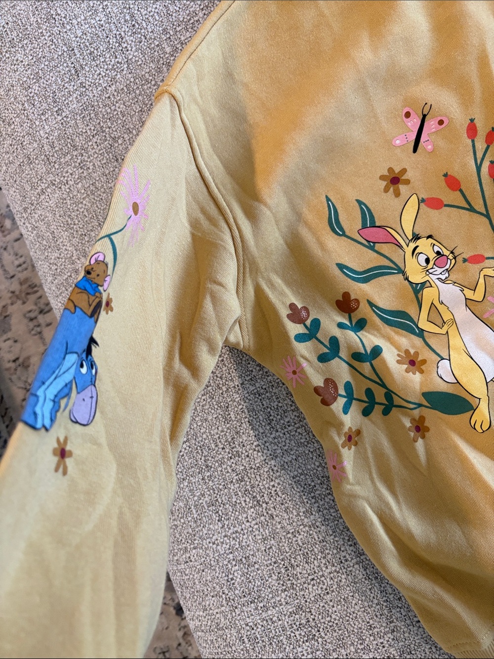 Winnie the Pooh Character Graphic Sweatshirt - Mustard Yellow - Picture 3 of 4
